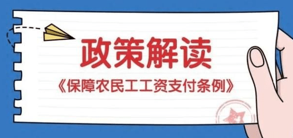 关于《保障农民工工资支付条例》的解读