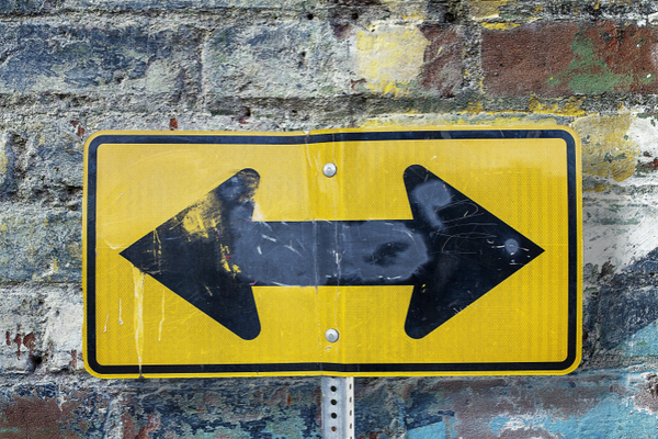 罗振宇向左，罗永浩向右