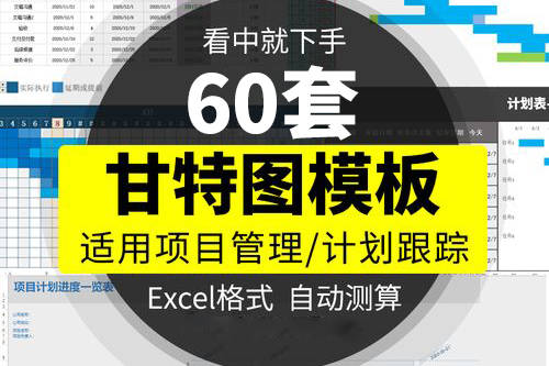 60个项目管理甘特图表模板免费领取