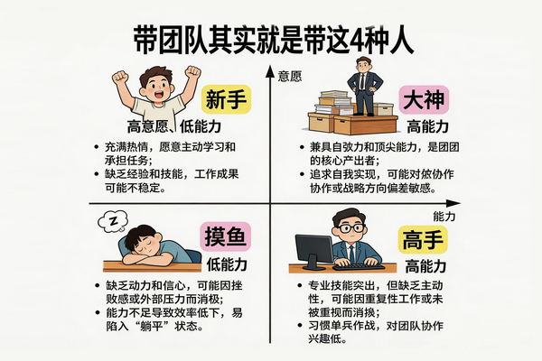 带团队，核心是搞定这4种人