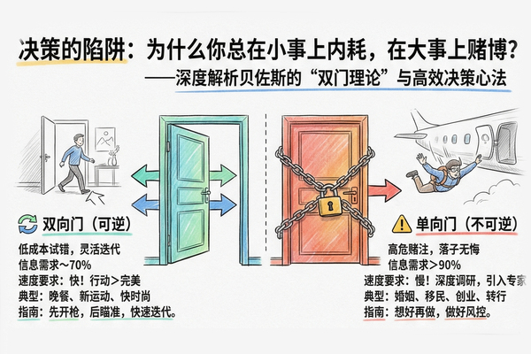 从内耗到高效：用贝佐斯双门理论，重新定义你的每一次决策