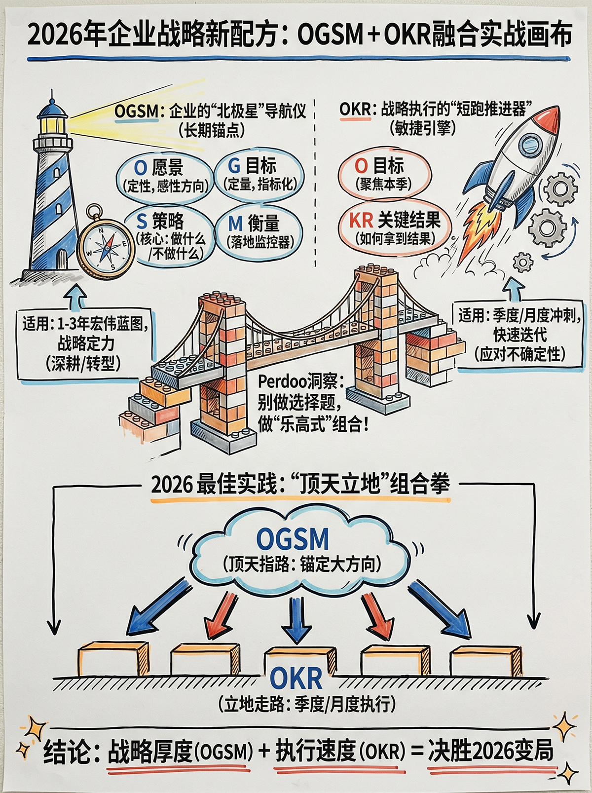 北极星OKR知识库官网-别在OKR与OGSM间二选一了：2026年企业战略的新配方插图
