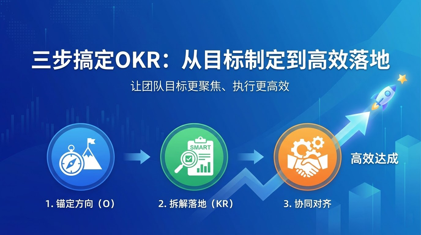 北极星OKR知识库官网-OKR不会写？三步搞定插图