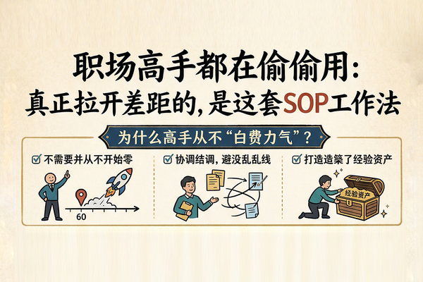 职场高手都在偷偷用：真正拉开差距的，是这套SOP工作法