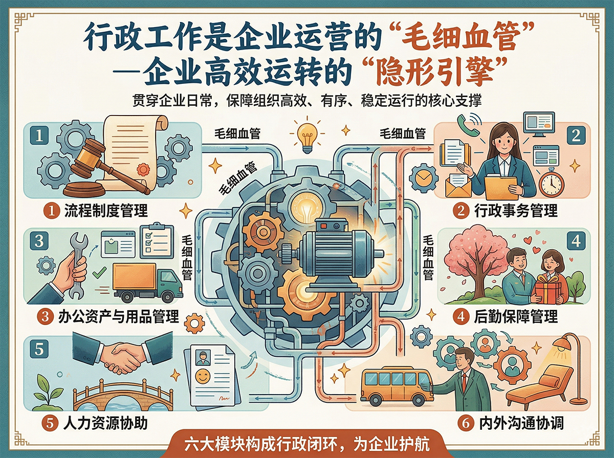 北极星OKR知识库官网-一文说清行政工作：企业高效运转的 “隐形引擎”插图