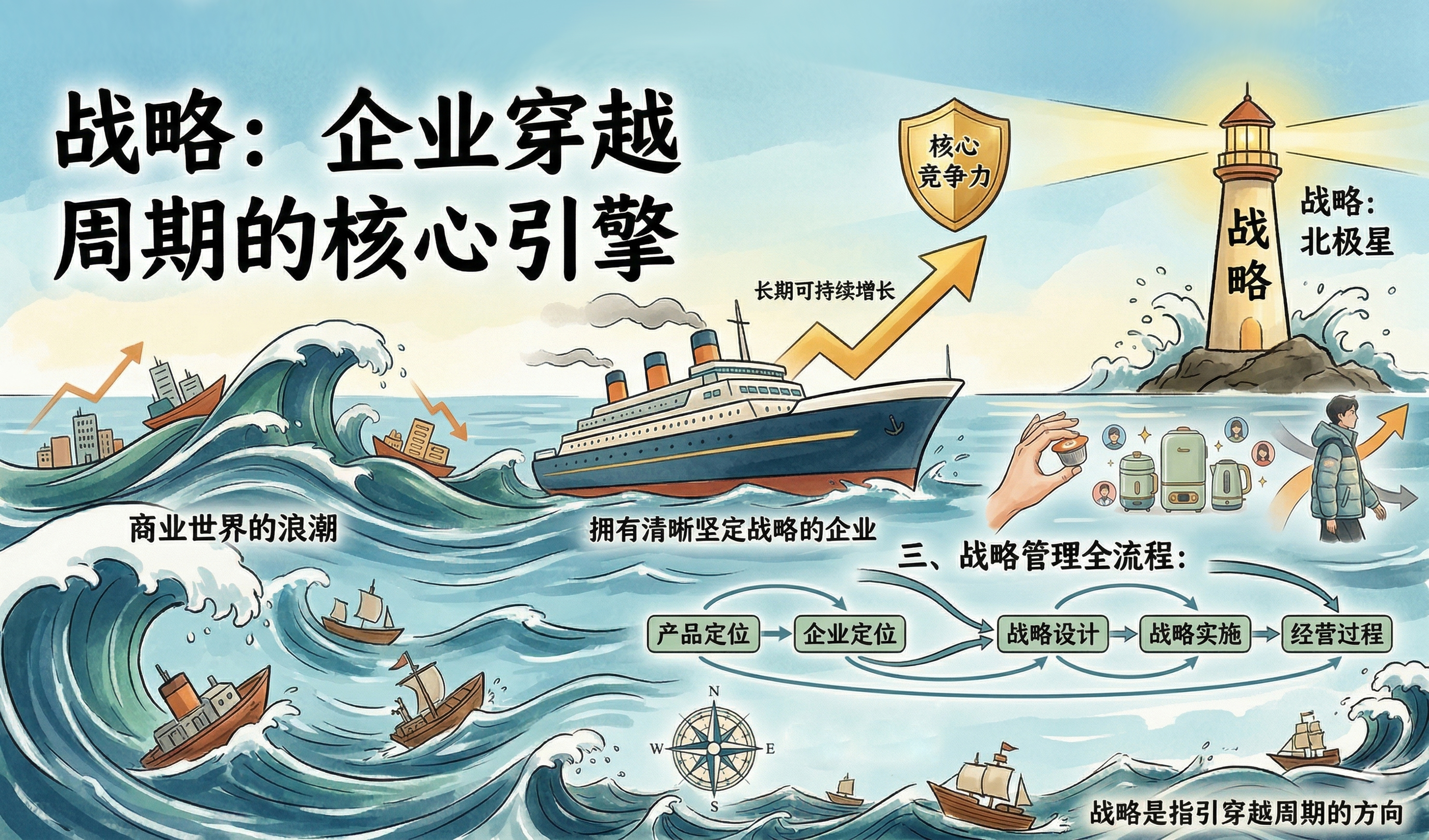北极星OKR知识库官网-什么是战略？战略：企业穿越周期的核心引擎插图