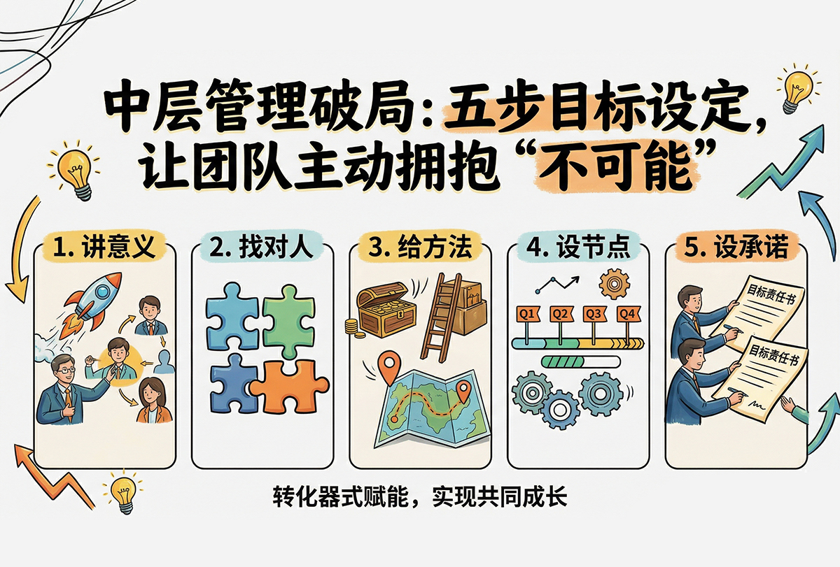 北极星OKR知识库官网-中层管理破局:五步目标设定,让团队主动拥抱“不可能”插图 北极星OKR知识库官网-中层管理破局:五步目标设定,让团队主动拥抱“不可能”插图