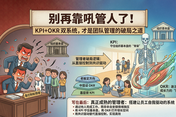 管理者必学的双轨制：KPI守盘 + OKR破局，让组织既稳又进