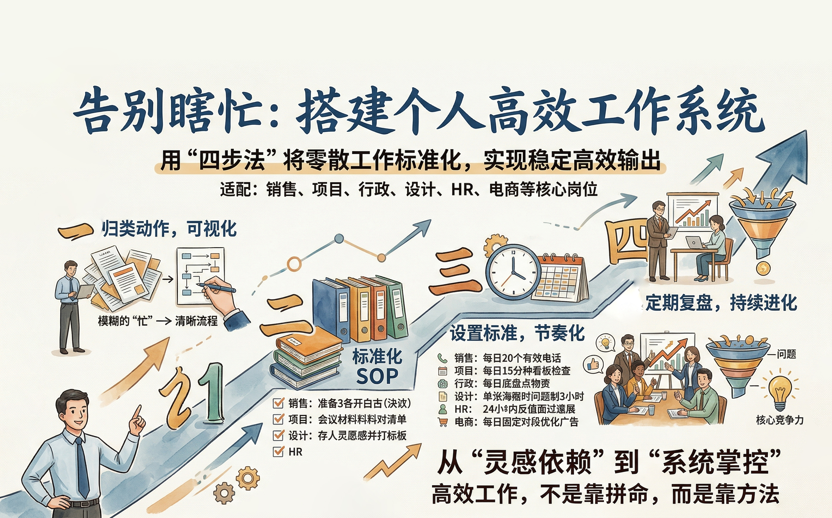 北极星OKR知识库官网-告别瞎忙：用四步法搭建你的个人高效工作系统插图