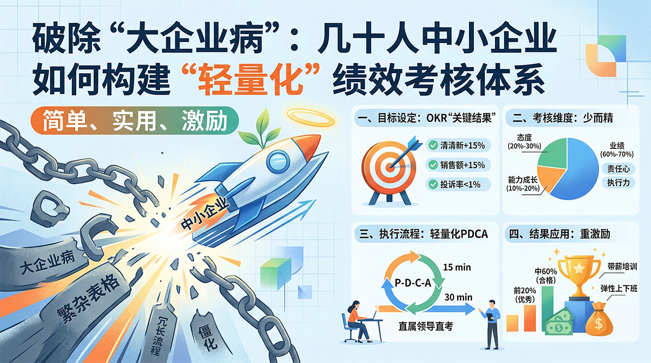 北极星OKR知识库官网-中小企业轻量化绩效方案:简单、实用、能激励插图 北极星OKR知识库官网-中小企业轻量化绩效方案:简单、实用、能激励插图