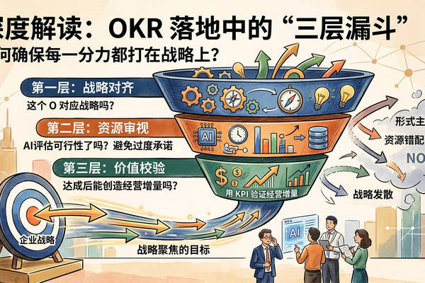 OKR落地中的“三层漏斗”：确保每一分力都打在战略上