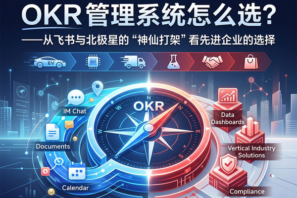 OKR管理软件怎么选？从飞书与北极星的“神仙打架”看先进企业的选择