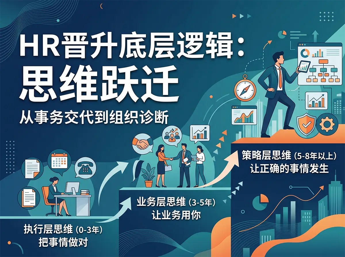 北极星OKR知识库官网-一文看懂HR晋升底层逻辑：从“事务交代”到“组织诊断”的思维跃迁插图