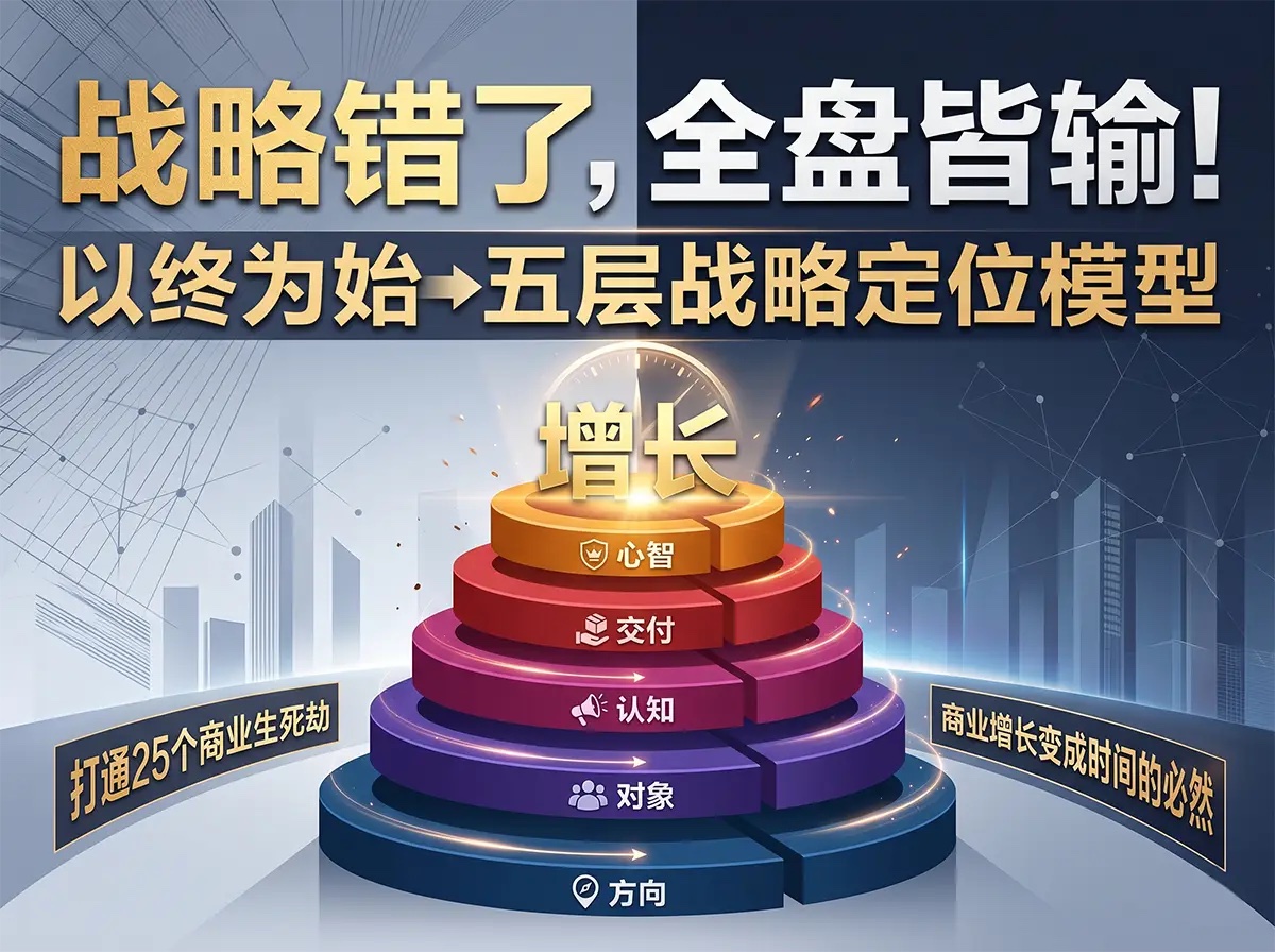 北极星OKR知识库官网-战略错了全盘皆输｜这套五层模型，打通25个商业生死劫，让增长成为必然插图