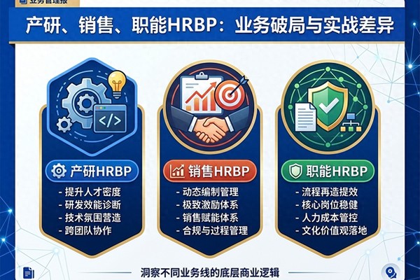产研、销售、职能HRBP的业务破局与实战差异