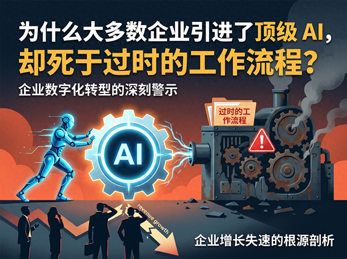 北极星OKR知识库官网-为什么大多数企业引进了顶级AI,却死于过时的工作流程?插图 北极星OKR知识库官网-为什么大多数企业引进了顶级AI,却死于过时的工作流程?插图