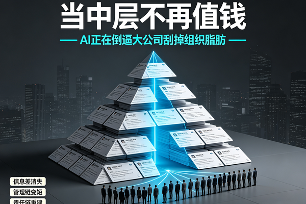 大厂突然集体砍中层搞全栈！AI浪潮下传统中层即将被淘汰