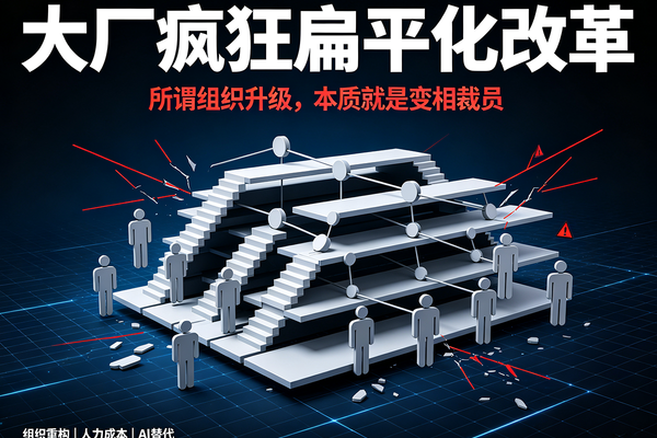 大厂疯狂“扁平化”真是为了高效？撕开体面外衣，真相很残酷！