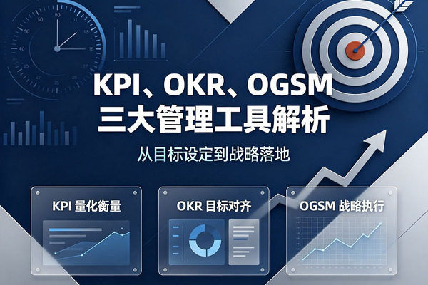 KPI、OKR、OGSM深度解析：三大管理工具的区别与落地用法