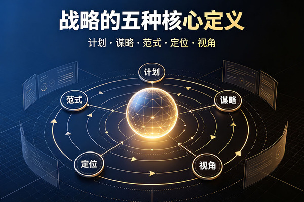 战略的五种核心定义：计划、谋略、范式、定位、视角