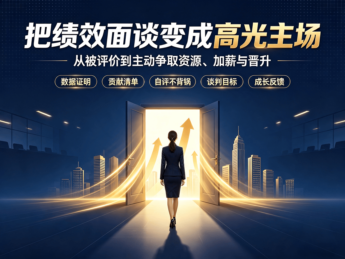 北极星OKR知识库官网-绩效面谈又被“降维打击”?掌握这5步,教你反客为主拿高薪!插图 绩效面谈逆袭指南封面.png