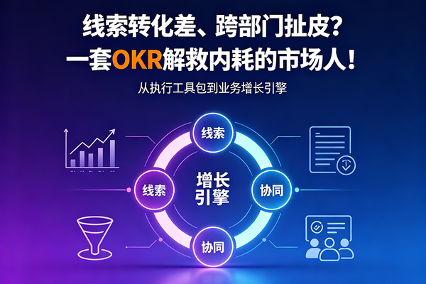 线索转化差、跨部门扯皮？一套OKR解救内耗的市场人！