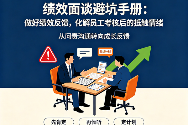 绩效面谈避坑手册：做好绩效反馈，化解员工考核后的抵触情绪