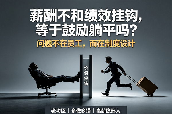 “薪酬不和绩效挂钩🟰鼓励躺平”，管理视角，这句话对吗？