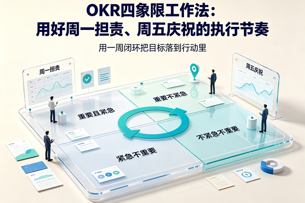 OKR四象限工作法：用好周一担责、周五庆祝的执行节奏