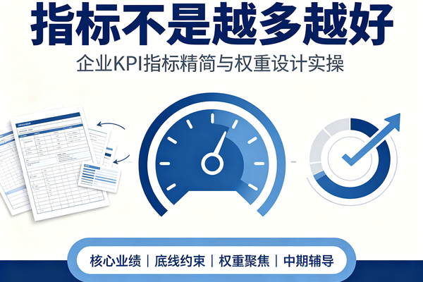 指标不是越多越好：企业KPI指标精简与权重设计实操