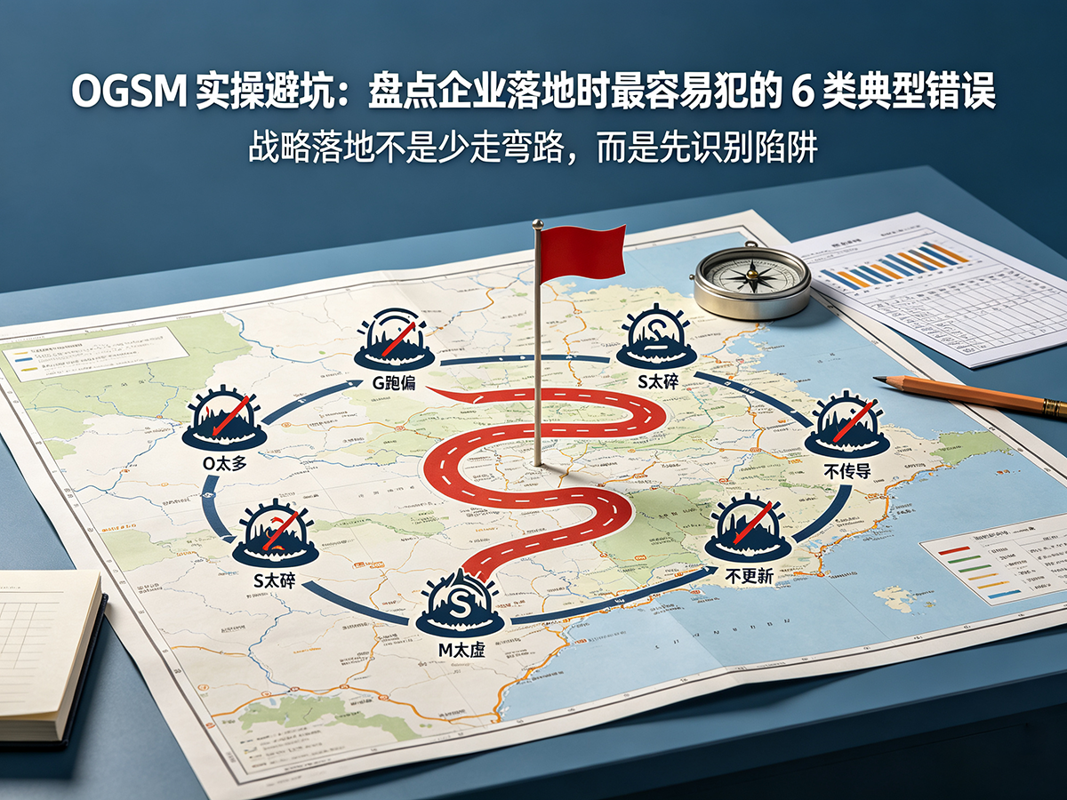 北极星OKR知识库官网-OGSM实操避坑：盘点企业落地时最容易犯的6类典型错误插图