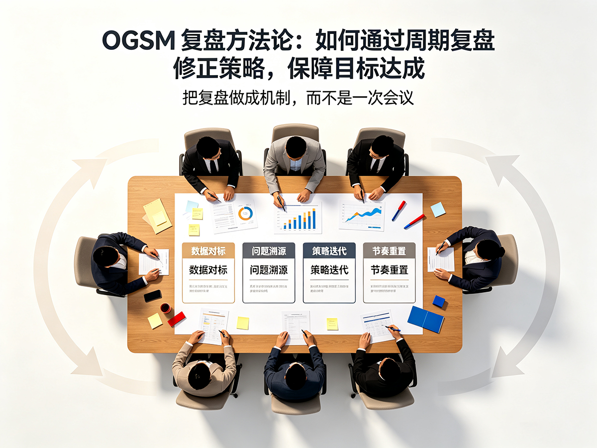 北极星OKR知识库官网-OGSM复盘方法论：如何通过周期复盘修正策略，保障目标达成插图