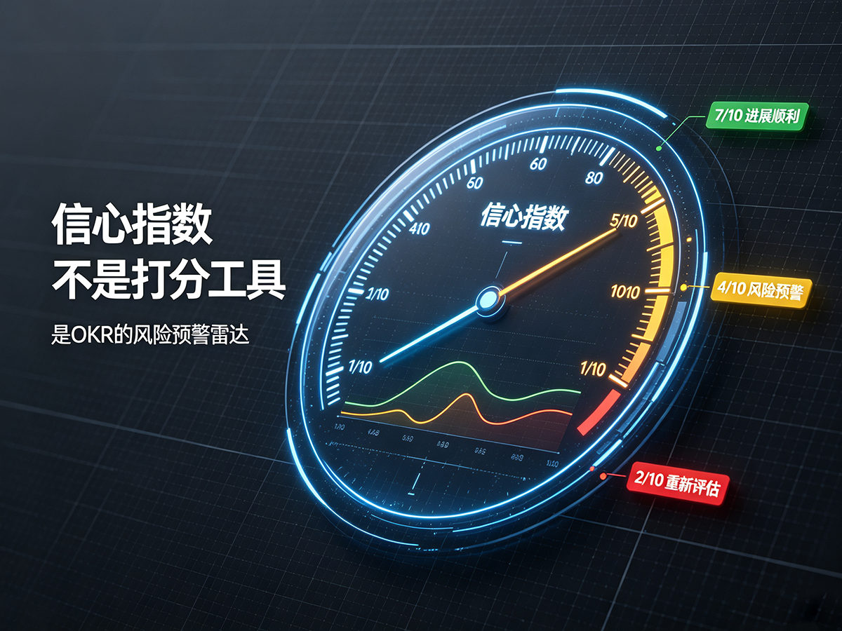 北极星OKR知识库官网-信心指数不是打分工具,是OKR的风险预警雷达插图 北极星OKR知识库官网-信心指数不是打分工具,是OKR的风险预警雷达插图
